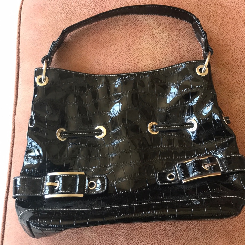 Black oversized purse